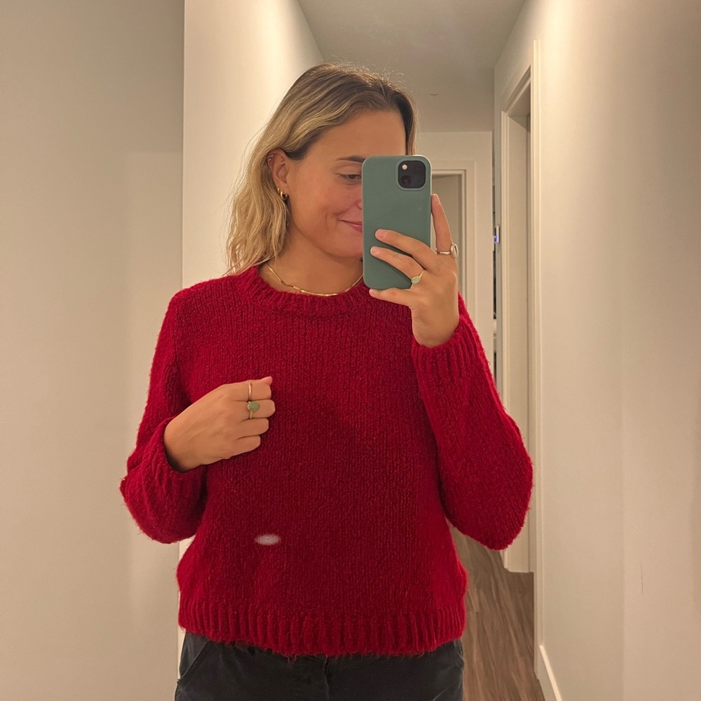 Zara red knit